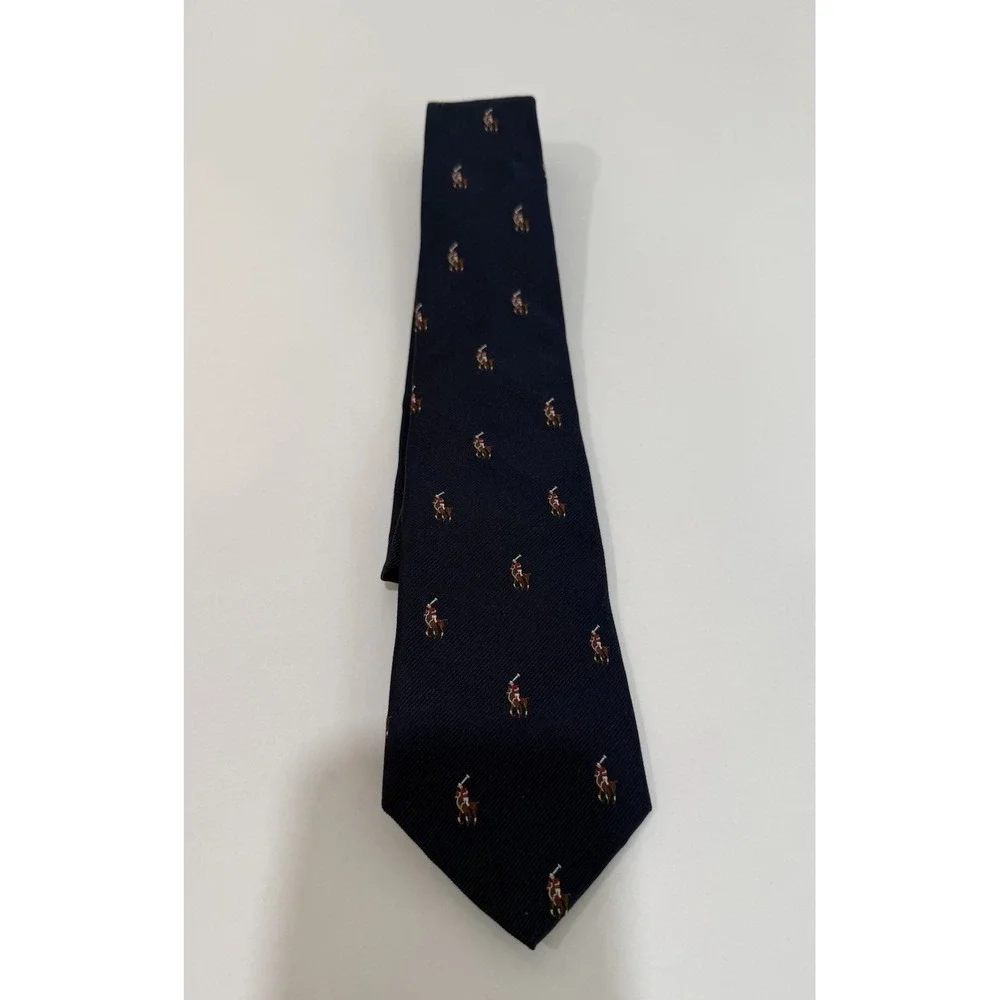 Polo Ralph Lauren Tie Pony Embroidery Silk Navy Kids Boys 3